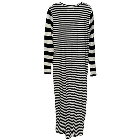 The Great. Long Sleeve Knot Striped Tee Shirt Maxi Dress NWT Size 0/Extra Small - Picture 2 of 6